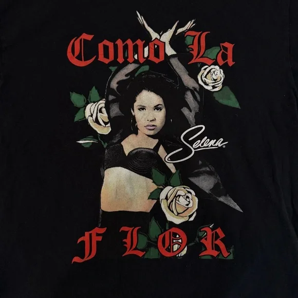 Selena Quintanilla and Rose Como La Flor Vintage 90s Men’s Music T-Shirt Size L - Picture 2 of 4